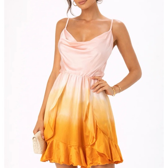 Tiare Hawaii Dresses & Skirts - Tiare Hawaii 100% silk Aura Sunset Ombre Mini vacation Dress